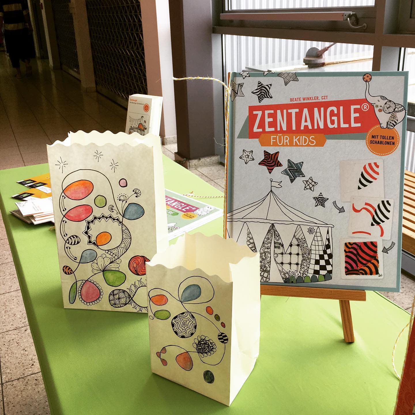 Zentangle Lichtertüten Luminaria basteln