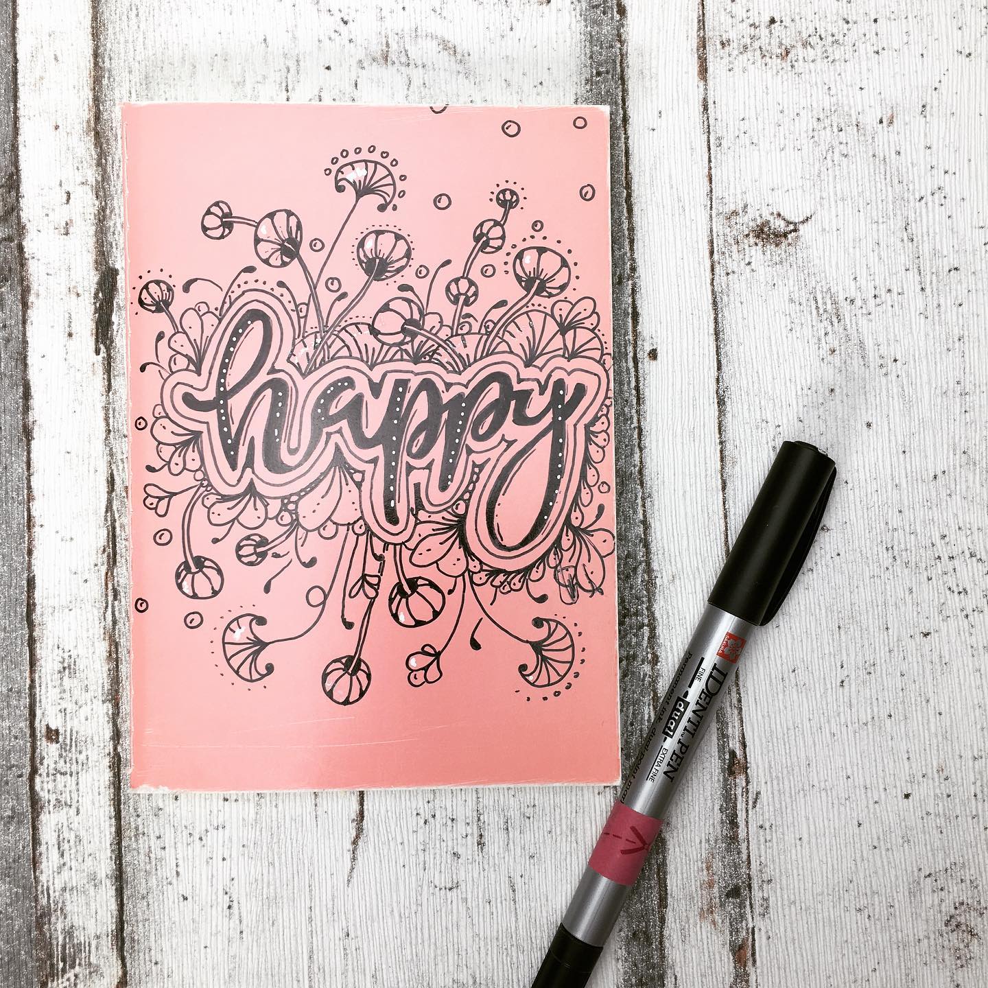 Zentangle Handlettering cute Notebook