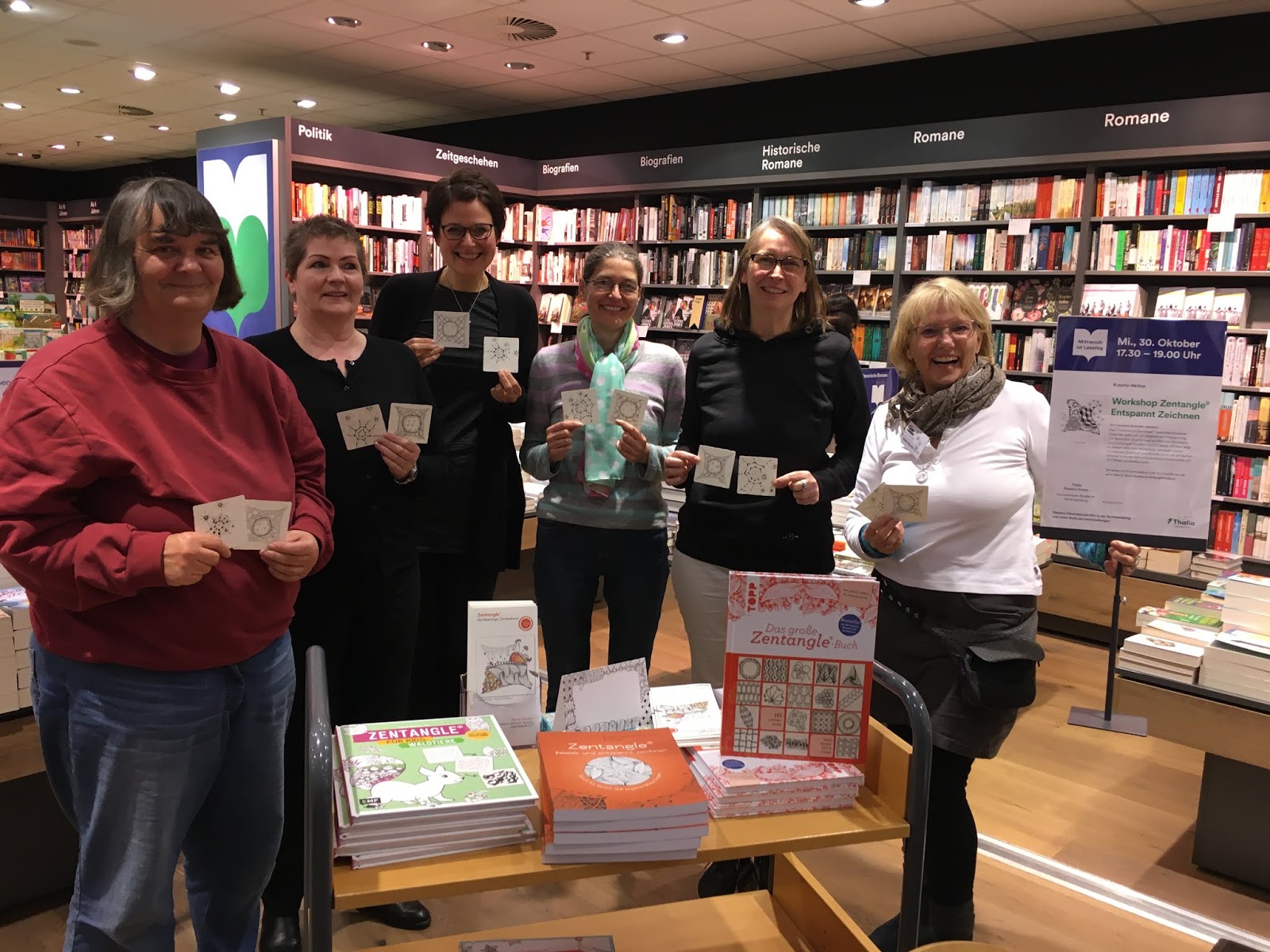 Zentangle Workshops bei Thalia